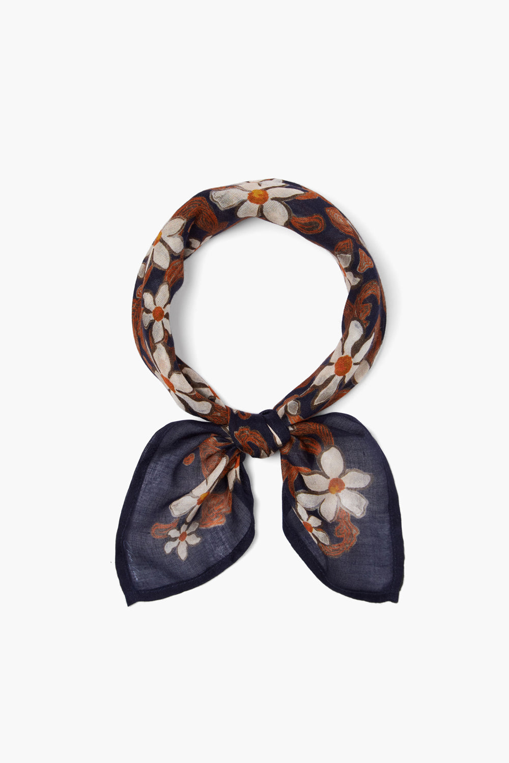 ABSTRACT FLORAL BANDANA-DARK SAPPHIRE - Kingfisher Road - Online Boutique