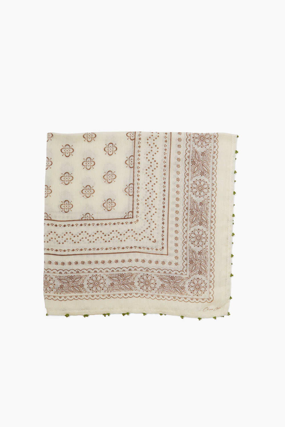 DAINTY FLORAL  BANDANA - ANTIQUE WHITE - Kingfisher Road - Online Boutique