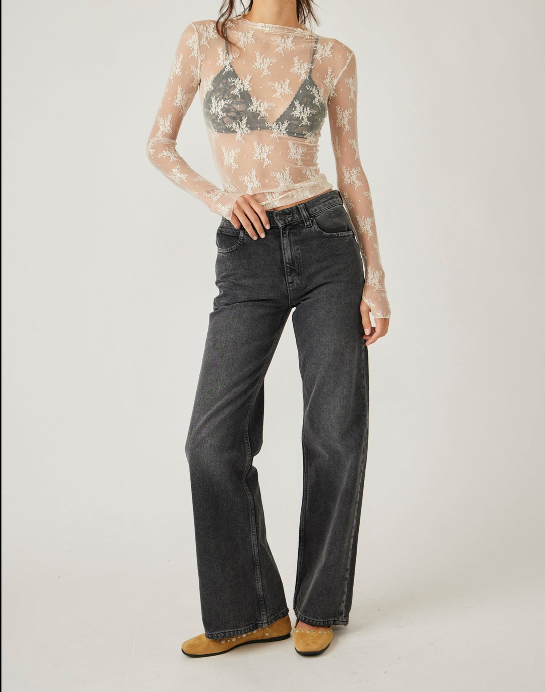 TINSLEY BAGGY HIGH RISE-BLOW OUT BLACK - Kingfisher Road - Online Boutique