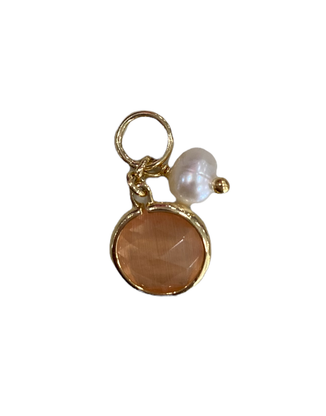 GOLD CAT'S EYE PEARL CHARM - Kingfisher Road - Online Boutique