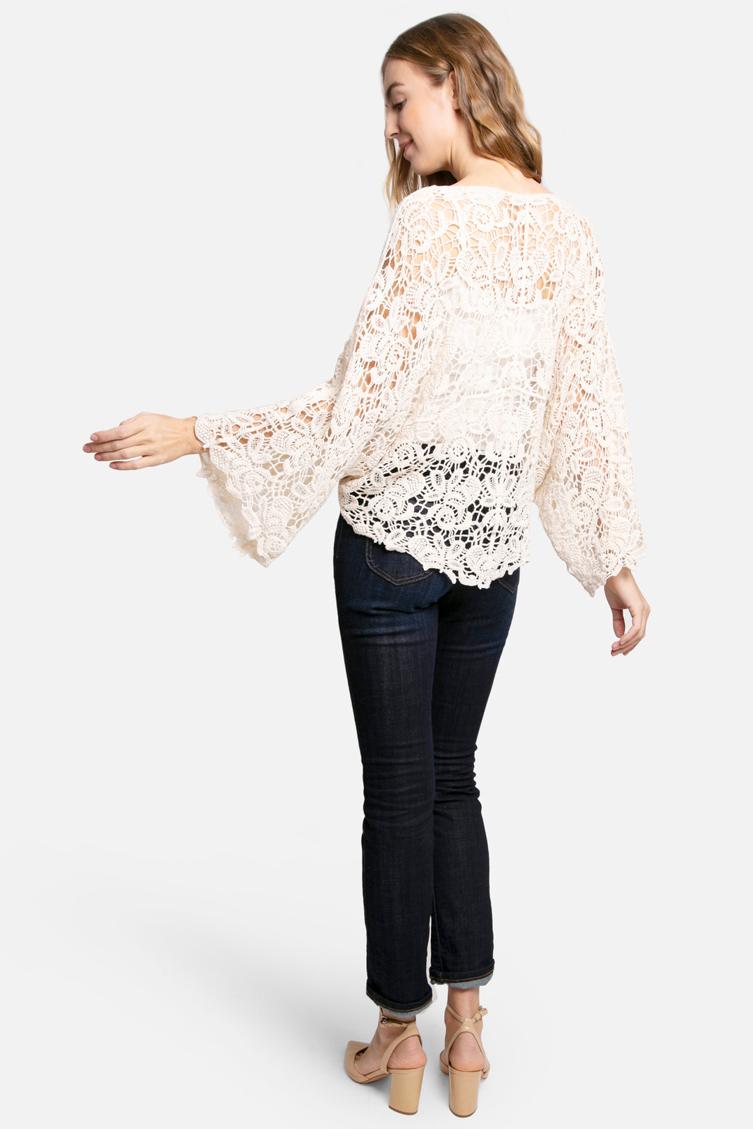 CROCHET SHAWL-IVORY - Kingfisher Road - Online Boutique