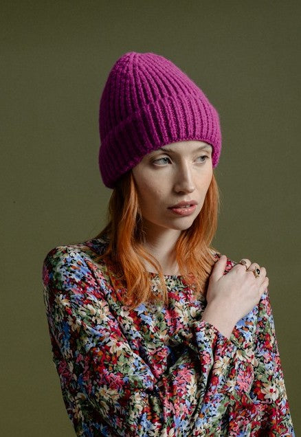 CLASSIC KNIT BEANIE - BOUGAINVILLIER PURPLE - Kingfisher Road - Online Boutique
