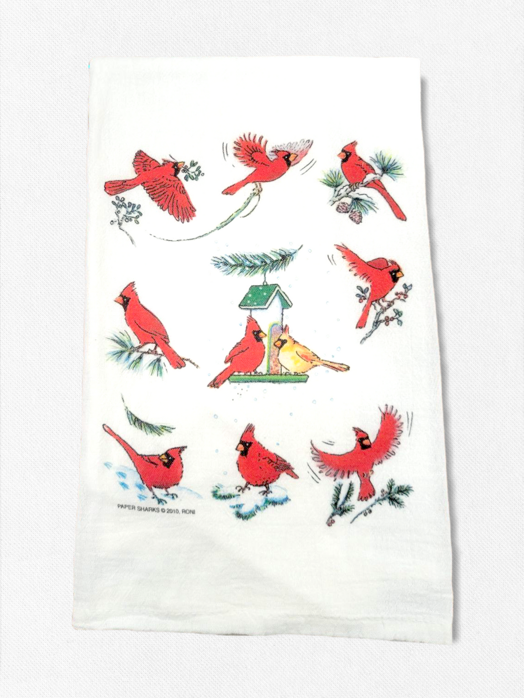 CARDINALS CHRISTMAS DISH TOWEL - Kingfisher Road - Online Boutique