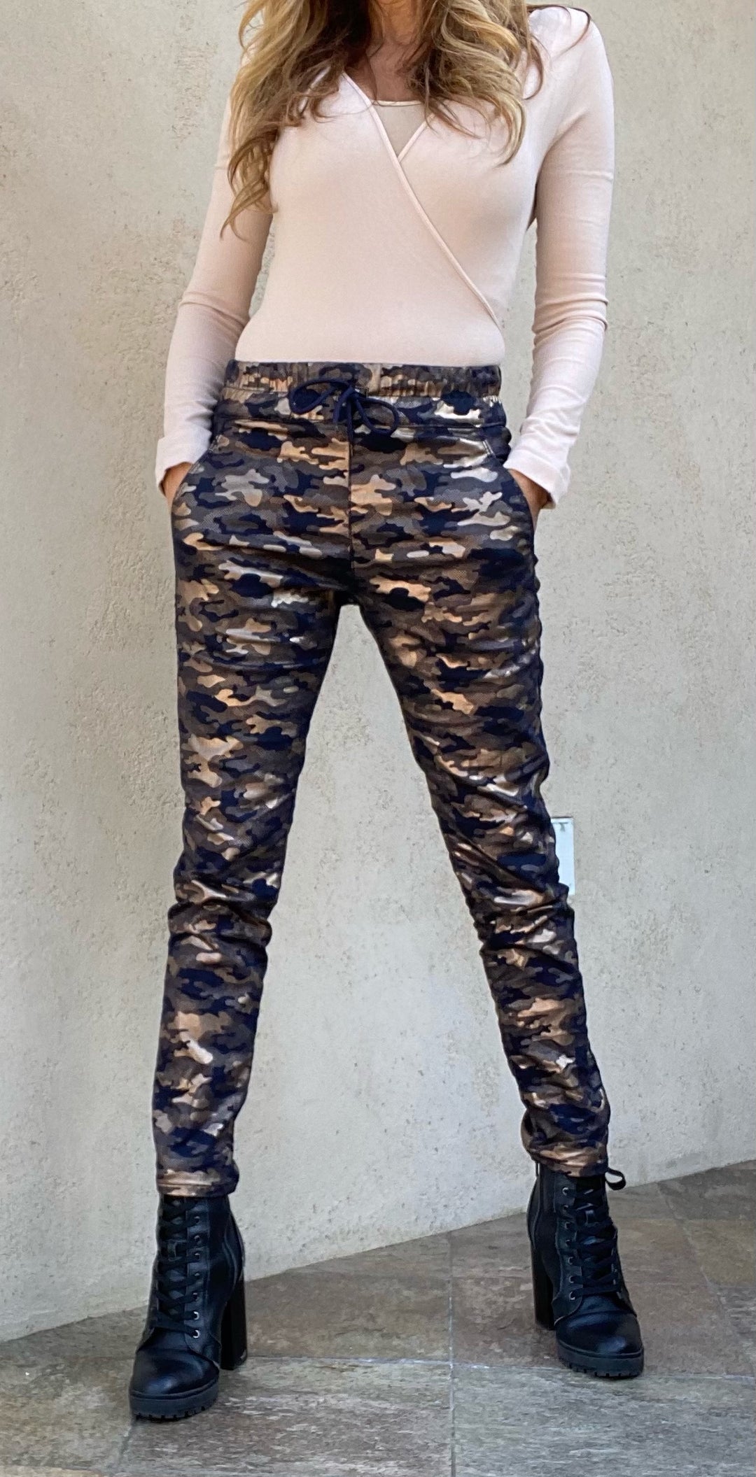 Shely Navy Gold Camo - Kingfisher Road - Online Boutique