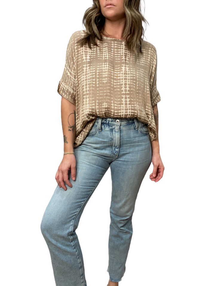 SILK PLAID TOP - Kingfisher Road - Online Boutique