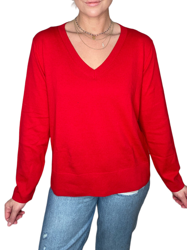 WEST PALM PULLOVER - SCARLET - Kingfisher Road - Online Boutique