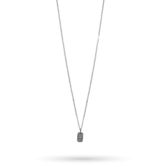 SILVER COSMOS TAG NECKLACE - Kingfisher Road - Online Boutique