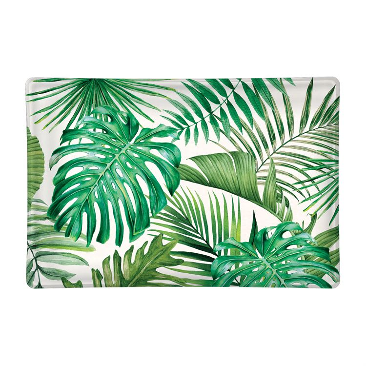 PALM BREEZE RECTANGULAR GLASS SOAP DISH - Kingfisher Road - Online Boutique