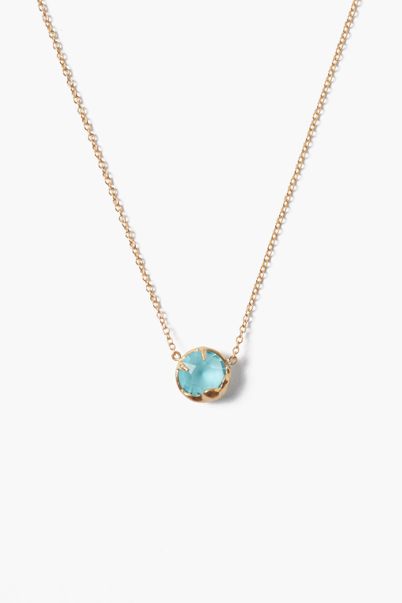 DECEMBER BIRTHSTONE NECKLACE-TURQUOISE CRYSTAL - Kingfisher Road - Online Boutique