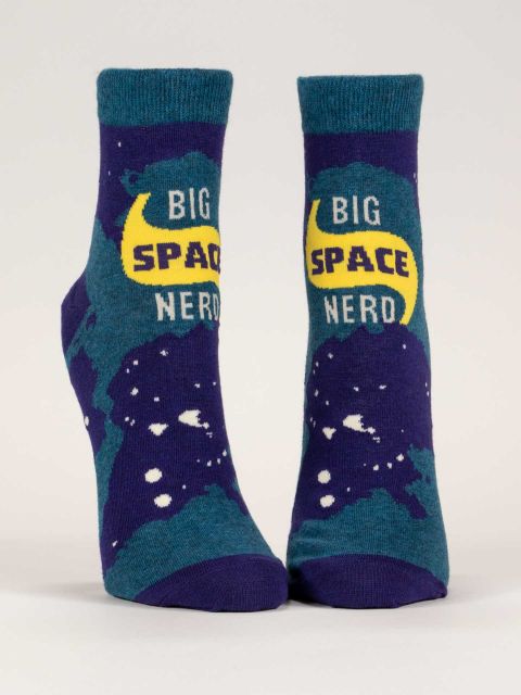 Kingfisher Road Blue Q BIG SPACE NERD ANKLE SOCKS