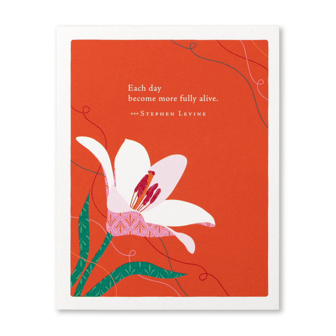 EACH DAY BECOME MORE FULLY ALIVE CARD - Kingfisher Road - Online Boutique
