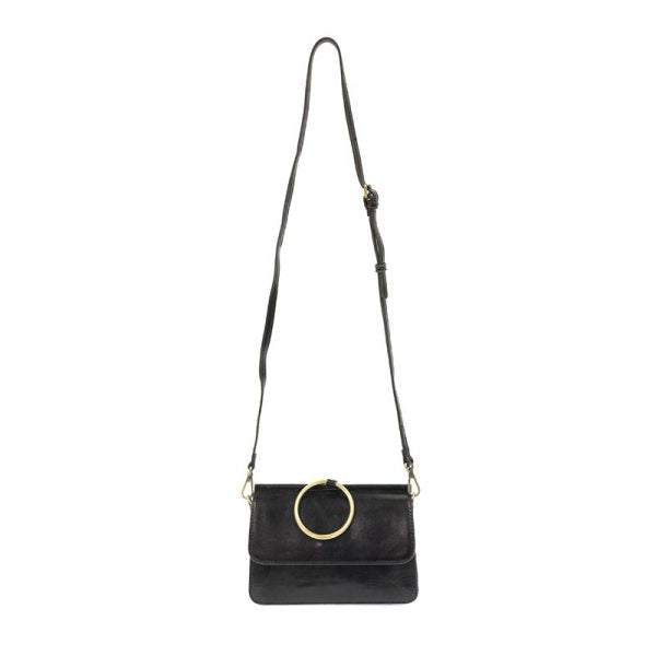 ARIA RING BAG GOLD HANDLE-BLACK - Kingfisher Road - Online Boutique