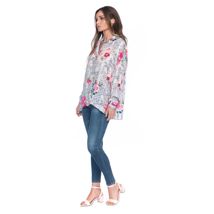 KENNEDY BUTTON DOWN TOP - ROSE - Kingfisher Road - Online Boutique