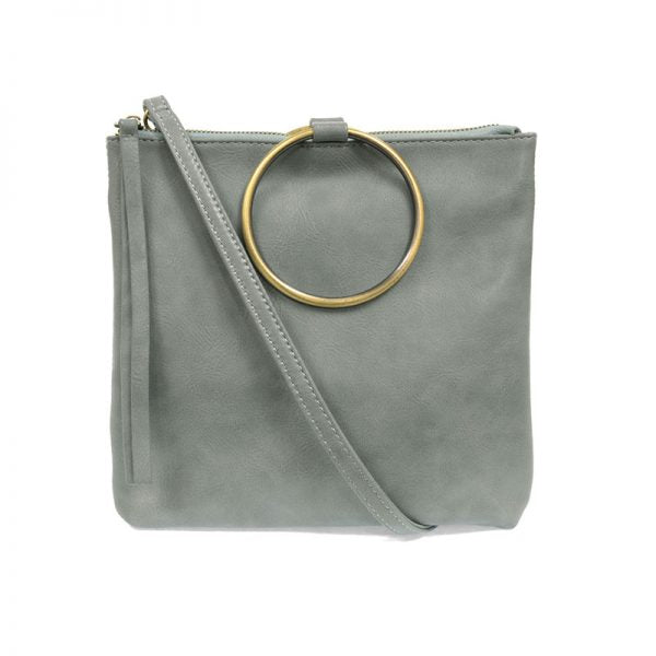 AMELIA RING TOTE BAG SILVER HANDLE-CHAMBRAY - Kingfisher Road - Online Boutique