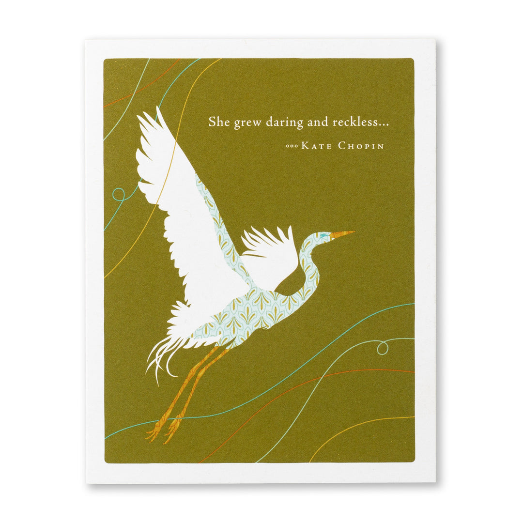 SHE GREW DARING AND RECKLESS CARD - Kingfisher Road - Online Boutique