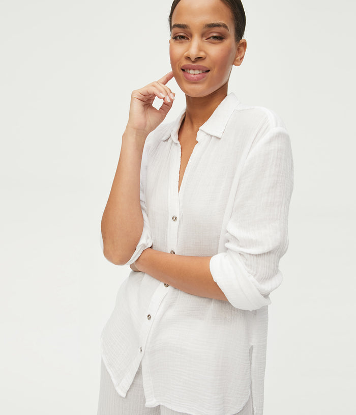 LEO BUTTON DOWN - WHITE - Kingfisher Road - Online Boutique
