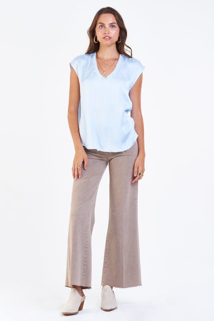 YANIS V-NECK SLEEVELESS TOP-SKYWAY - Kingfisher Road - Online Boutique