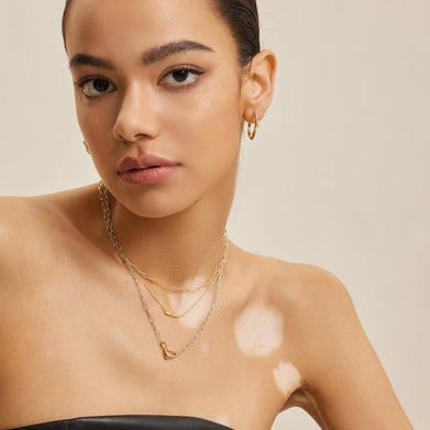 ARROW LINK CHUNKY CHAIN NECKLACE-SILVER - Kingfisher Road - Online Boutique