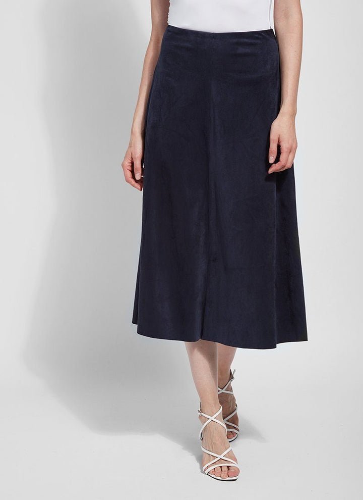 Navy Suede Skirt - Kingfisher Road - Online Boutique