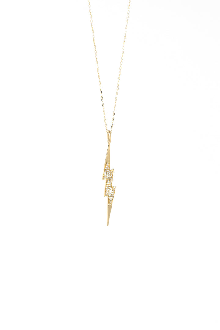 .08ct DIAMOND LIGHTNING BOLT PENDANT NECKLACE - Kingfisher Road - Online Boutique