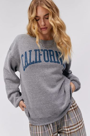 CALIFORNIA BF CREW-HEATHER GREY - Kingfisher Road - Online Boutique