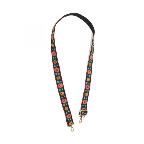 SCANDI FLORAL EMB GUITAR STRAP-MULTI - Kingfisher Road - Online Boutique