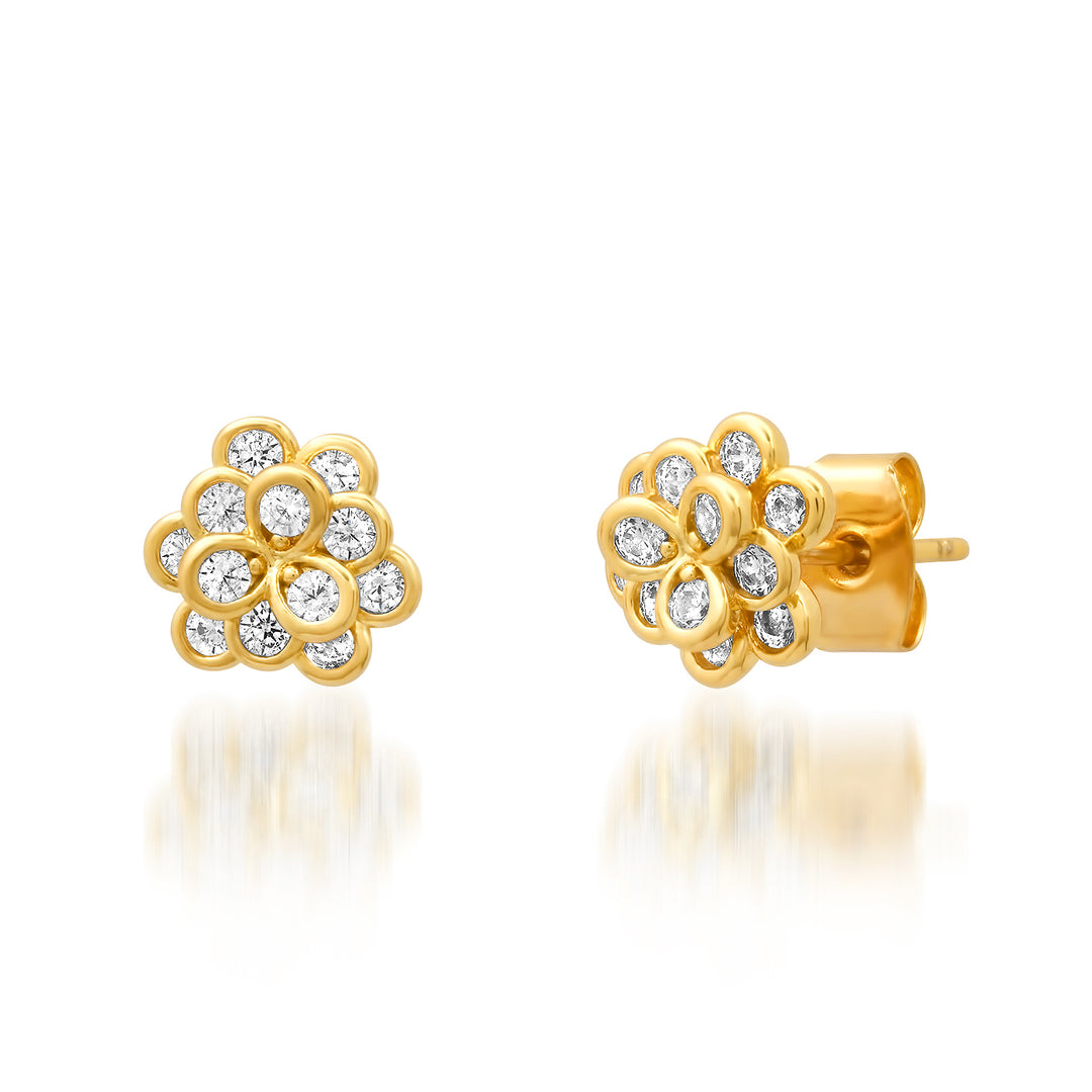 NEW FLOWER STUD-GOLD - Kingfisher Road - Online Boutique