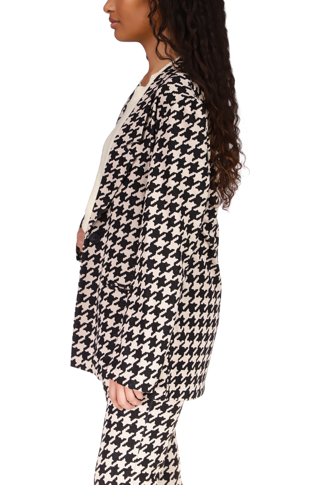 OATHMILK HOUNDSTOOTH CITY BLAZER - Kingfisher Road - Online Boutique