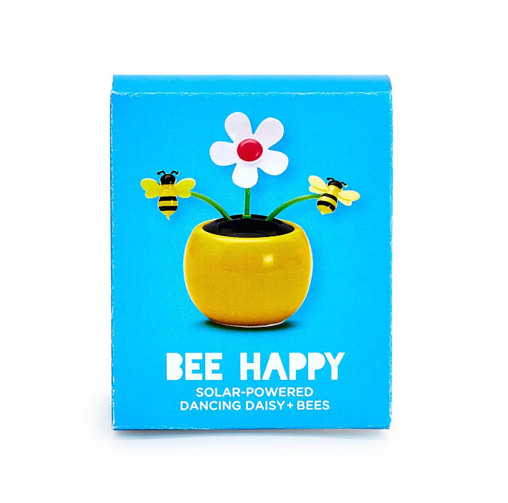 BEE HAPPY SOLAR DANCING DAISY AND BEES