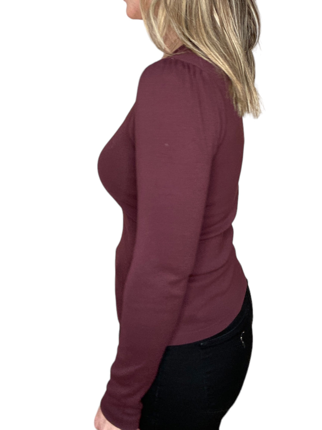 JEWEL PUFF SLEEVE TOP - AUBURN - Kingfisher Road - Online Boutique