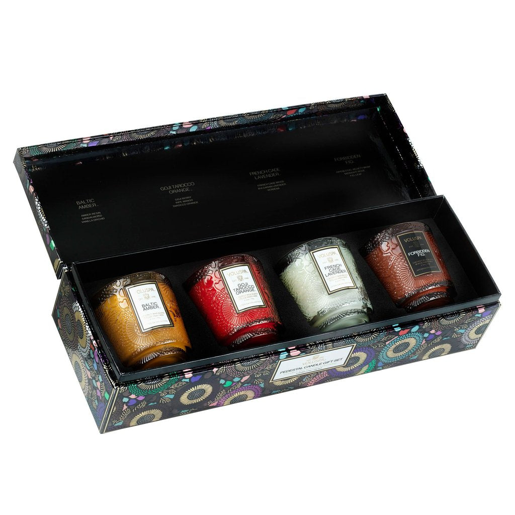 JAPONICA HOLIDAY MINI PEDESTAL CANDLE GIFT SET - Kingfisher Road - Online Boutique