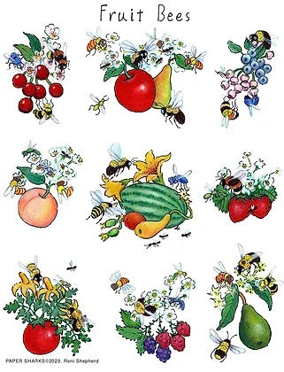 FRUIT BEES DISH TOWEL - Kingfisher Road - Online Boutique