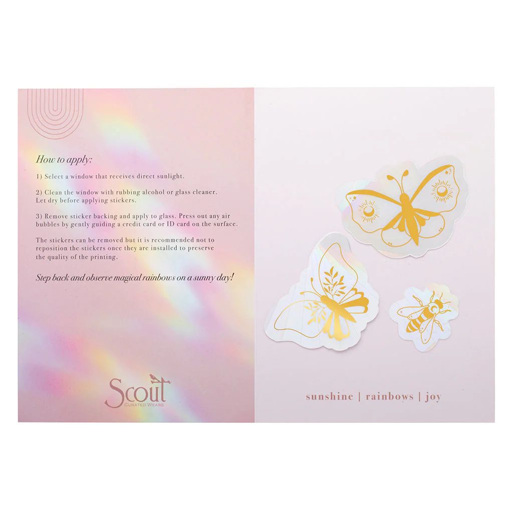 SUNCATCHER WINDOW STICKERS-BUTTERFLIES AND MOTHS - Kingfisher Road - Online Boutique