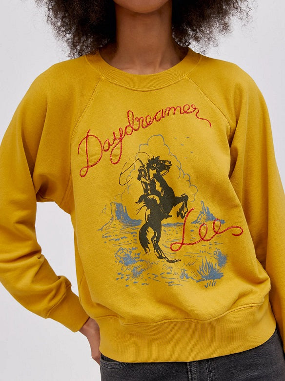 DAYDREAMER X LEE MONUMENT RAGLAN CREW-GOLDEN DAZE - Kingfisher Road - Online Boutique
