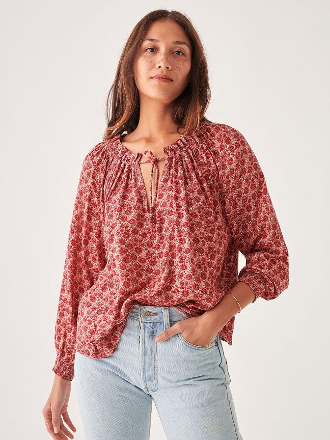 EMERY BLOUSE - GRANITA THEODORA FLORAL - Kingfisher Road - Online Boutique