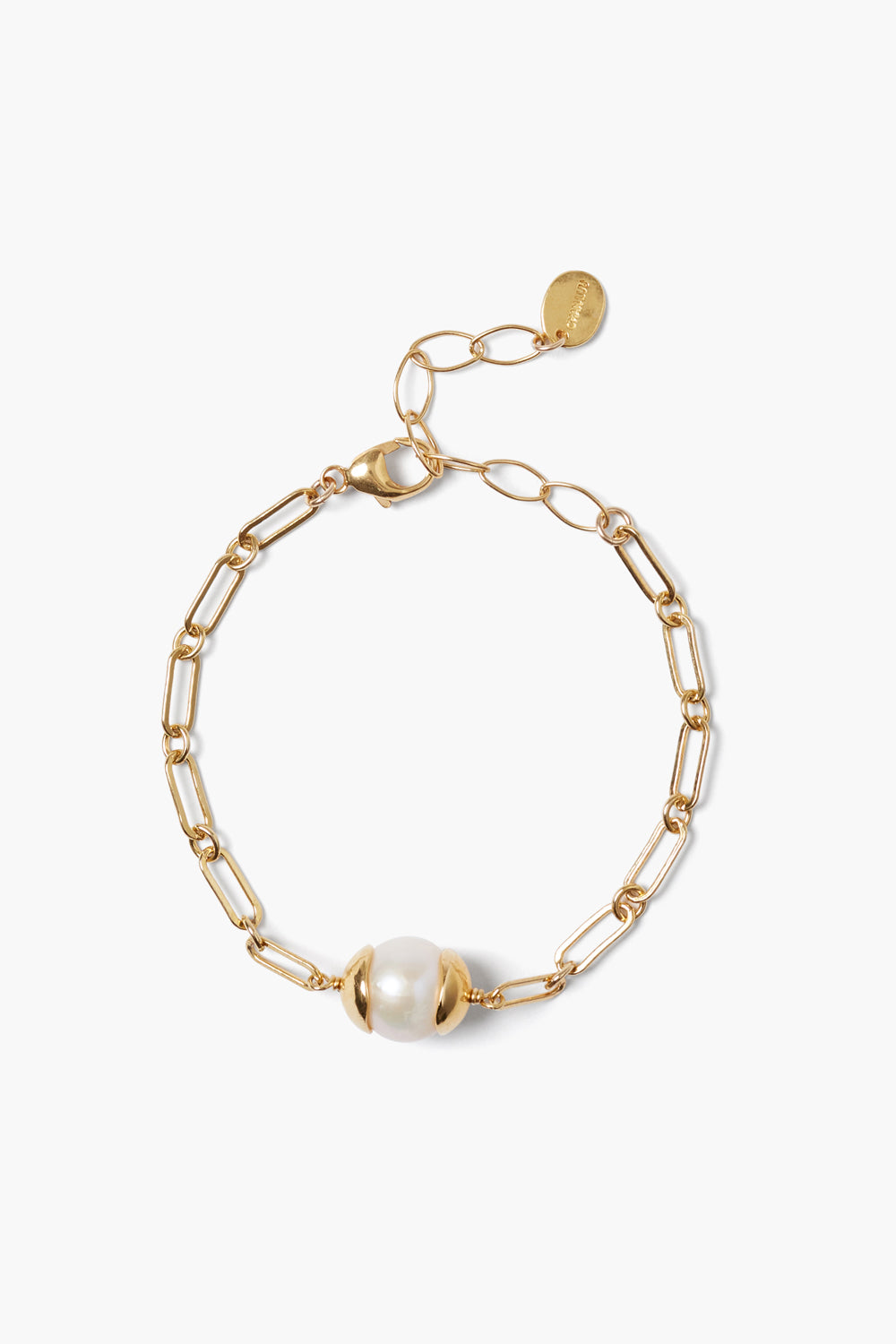 WHITE PEARL CAPPED FRESHWATER BRACELET - Kingfisher Road - Online Boutique