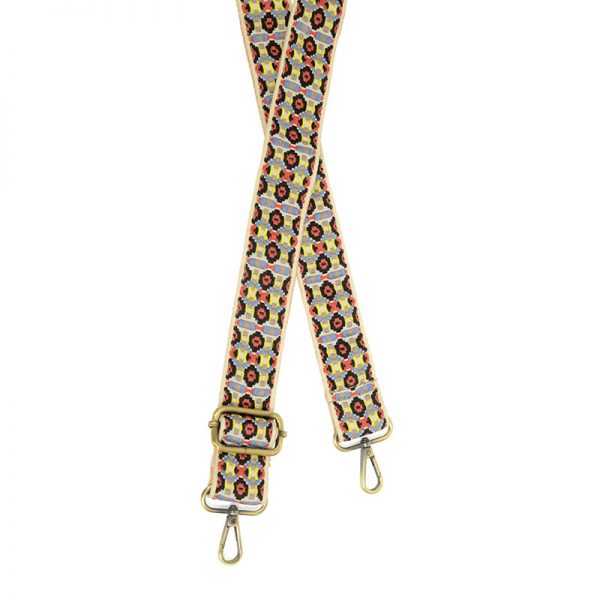 PICCHU EMBROIDERED GUITAR STRAP-MULTI - Kingfisher Road - Online Boutique