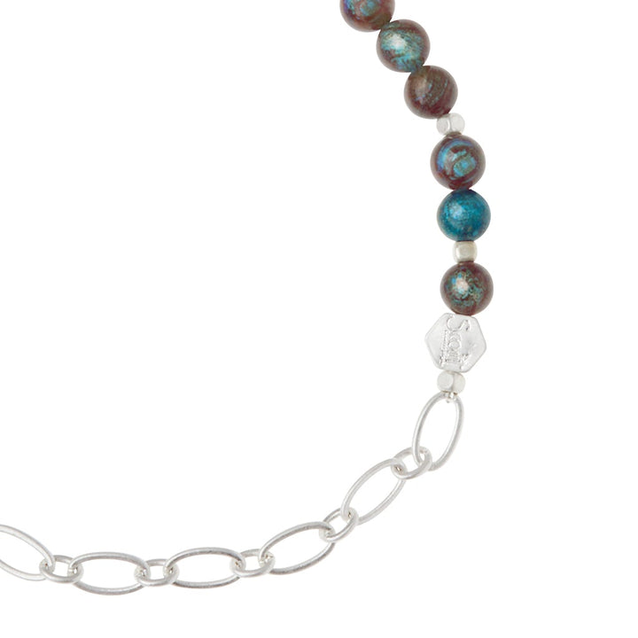 MINI STONE/CHAIN STACKING BRACELET-SILVER - Kingfisher Road - Online Boutique