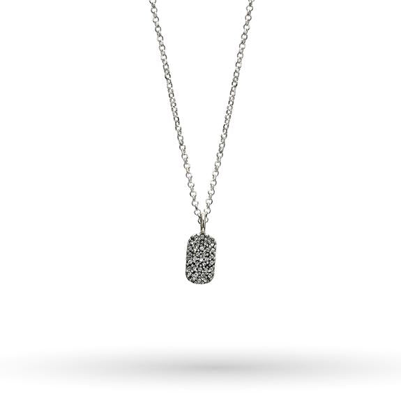 SILVER COSMOS TAG NECKLACE - Kingfisher Road - Online Boutique