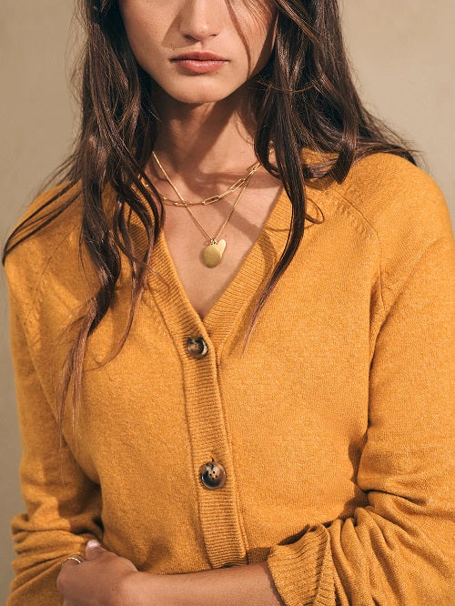 JACKSON CARDIGAN-GOLD HEATHER - Kingfisher Road - Online Boutique