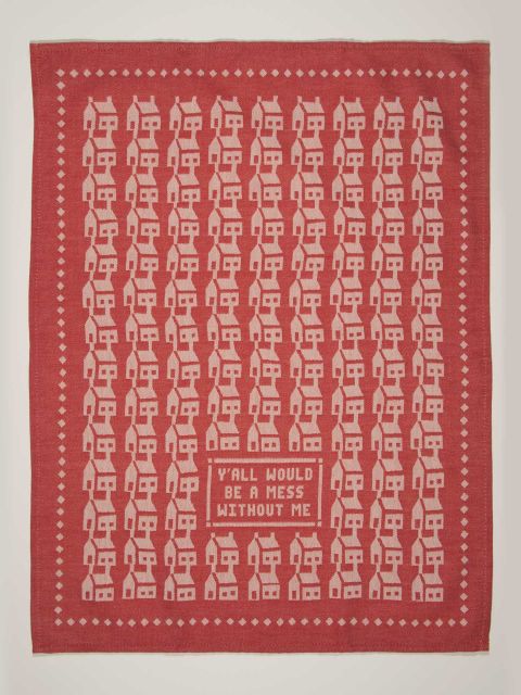 Kingfisher Road Blue Q Y'ALL WOULD BE A MESS DISHTOWEL