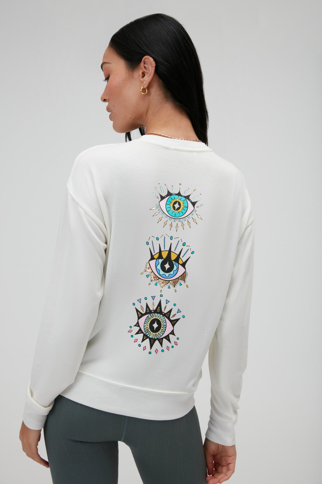 ALL EYE RELAXED SAVASANA PULLOVER - STONE - Kingfisher Road - Online Boutique