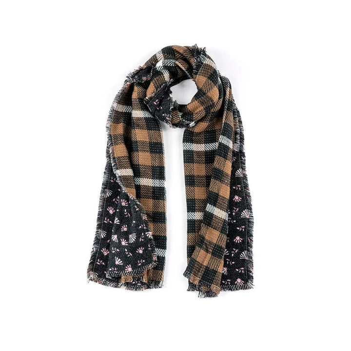 YALE REVERSIBLE SCARF - BLACK - Kingfisher Road - Online Boutique