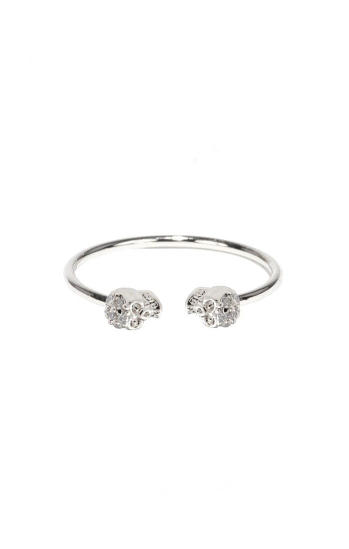 OPEN  CZ SKULL RING - Kingfisher Road - Online Boutique