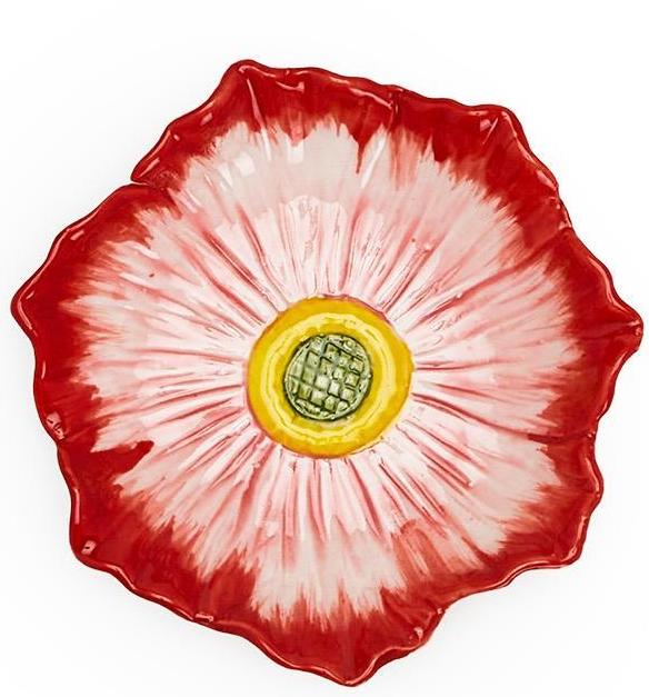 HAND-PAINTED FLOWER TRINKET TRAY