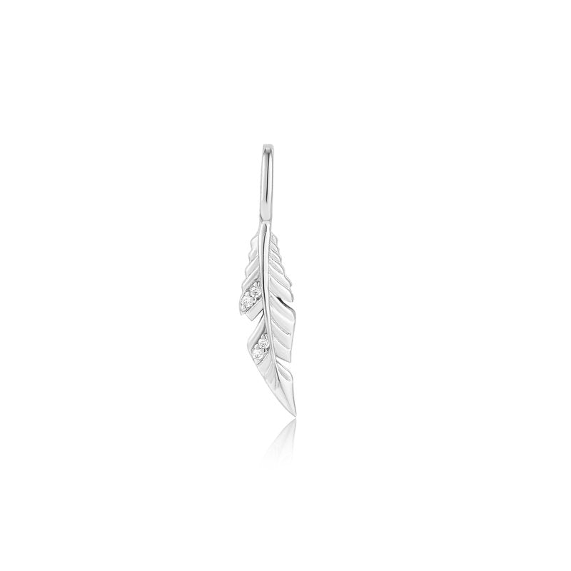 FEATHER CHARM-SILVER - Kingfisher Road - Online Boutique