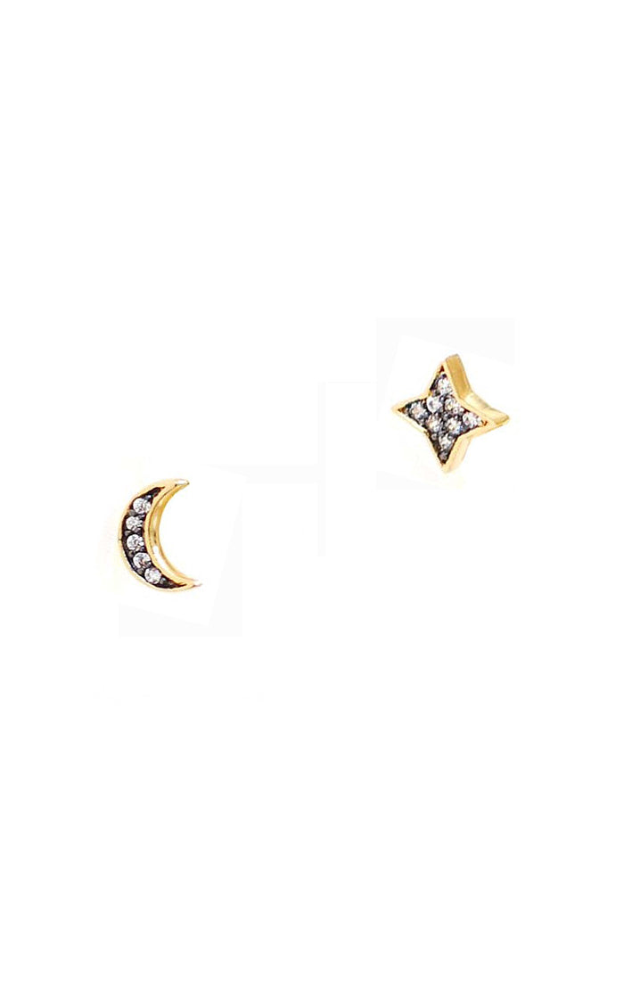 STAR/MOON STUD EARRING - Kingfisher Road - Online Boutique