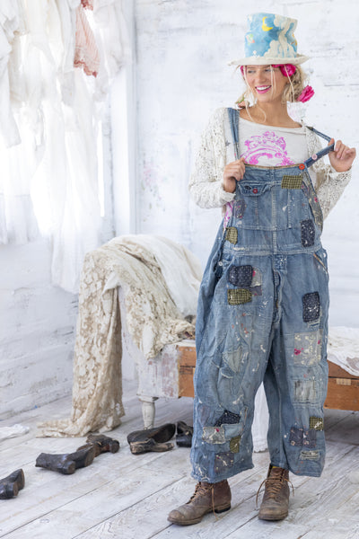BENJAMIN WIDE LEG OVERALLS-WASHED INDIGO - Kingfisher Road - Online Boutique