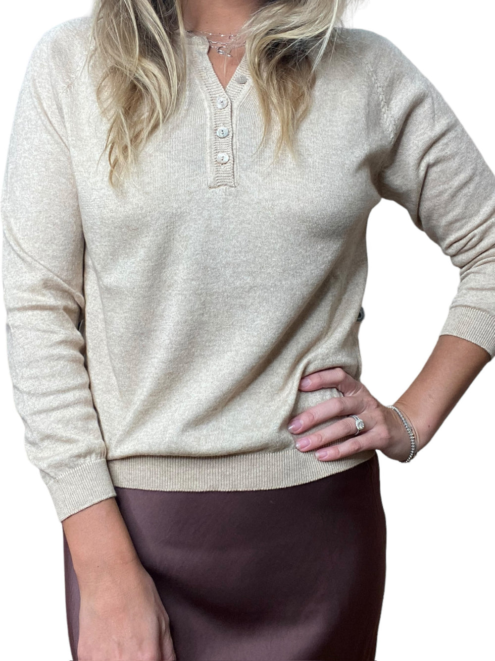 POLO SWEATER-CAMMELLO - Kingfisher Road - Online Boutique