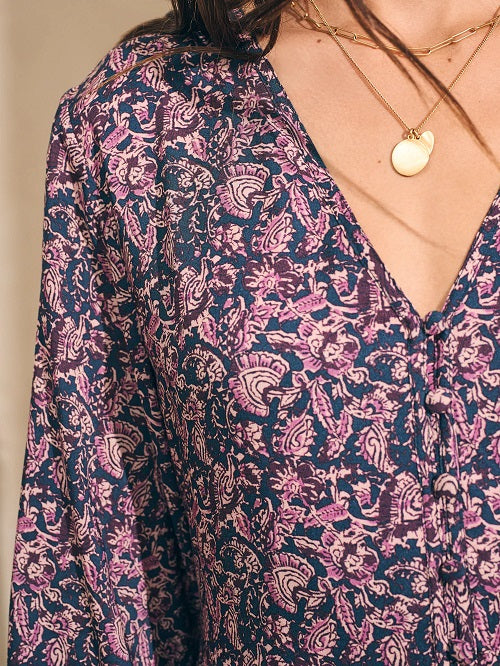 ISABELLA DRESS-FIONA BLOCK PRINT - Kingfisher Road - Online Boutique